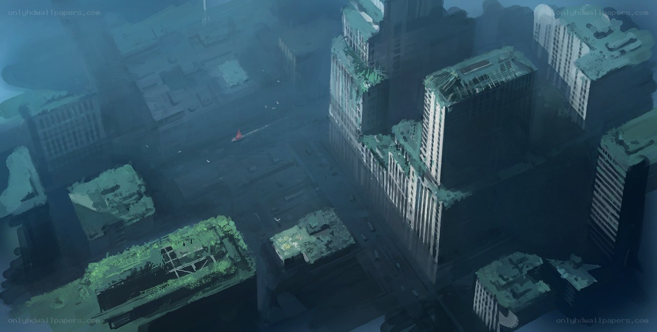 futuristic cityscape at night