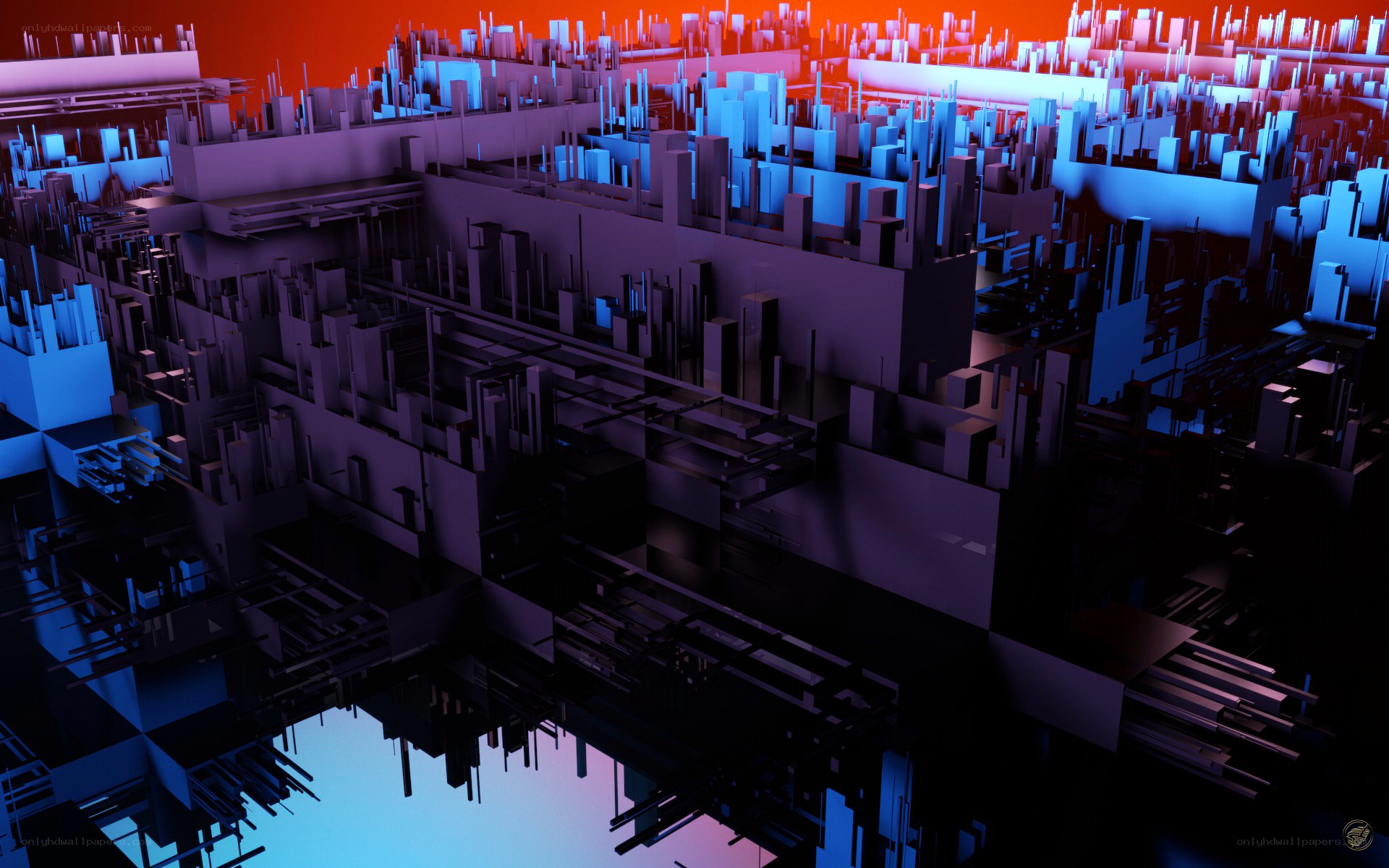 futuristic cityscape at night