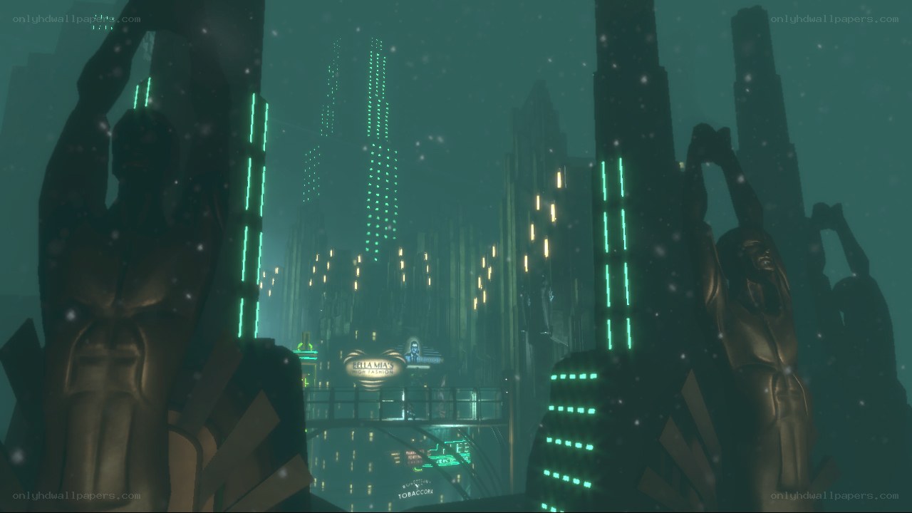 futuristic cityscape at night