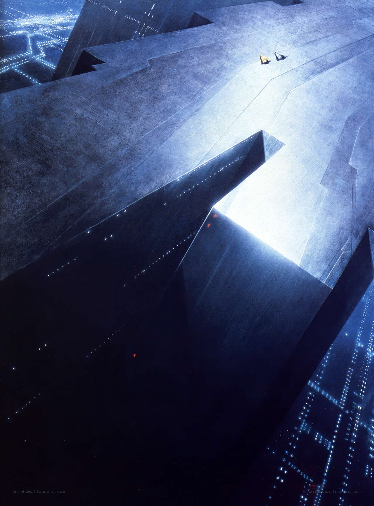 futuristic cityscape at night