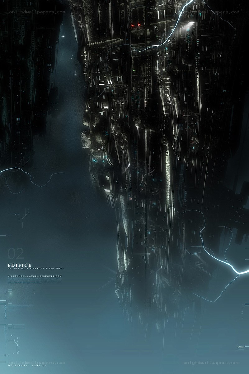 futuristic cityscape at night