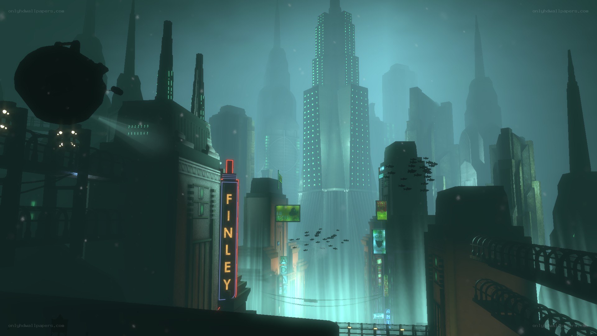 futuristic cityscape at night