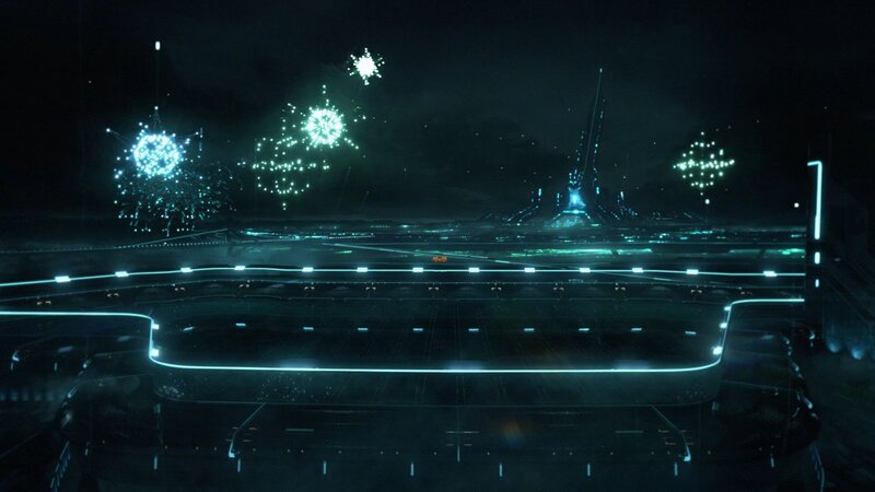 Futuristic Cityscape at Night — Black, 3d Render