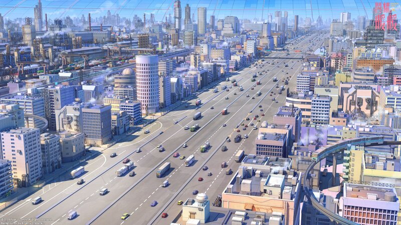 Futuristic Cityscape — Blue, Detailed