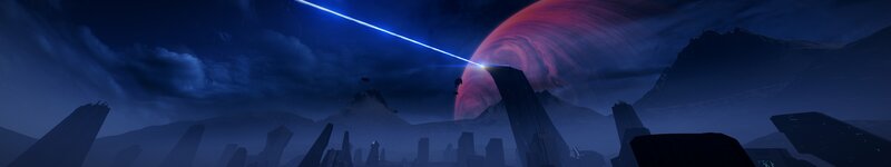 Futuristic Cityscape — Blue, Dramatic, Night, Digital Art, Mountains