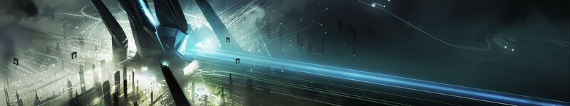 Futuristic Cityscape — Blue, Dramatic, Night, Digital Art, Neon Lights