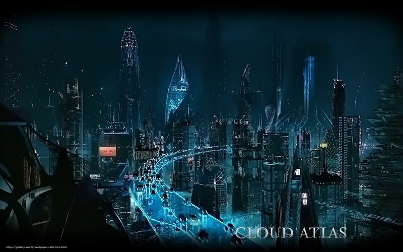 Futuristic Cityscape — Blue, Dramatic, Night, Digital Art, Skyscrapers, Neon Lights