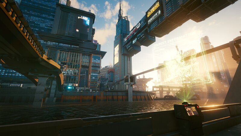Futuristic Cityscape — Blue, Dramatic, Sunset, 3d Render