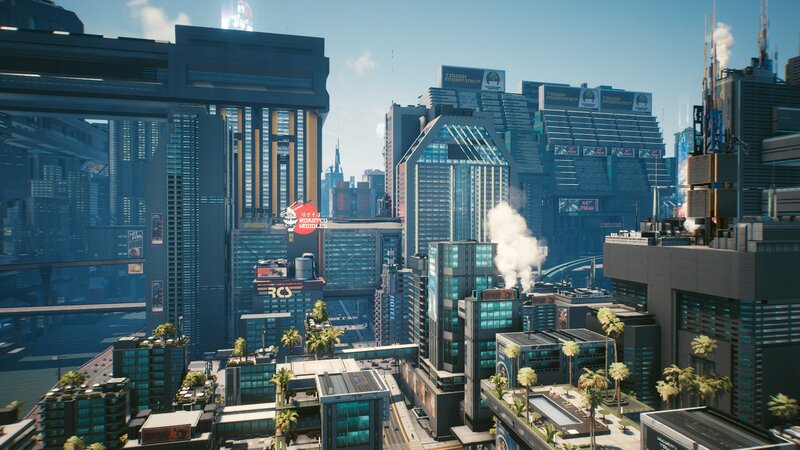 Futuristic Cityscape — Blue, Dystopian