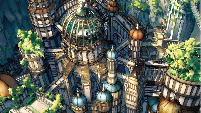 Futuristic Cityscape — Blue, Serene, Afternoon, Digital Art, Dome Structures