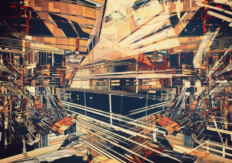 Futuristic Cityscape — Brown, Chaotic