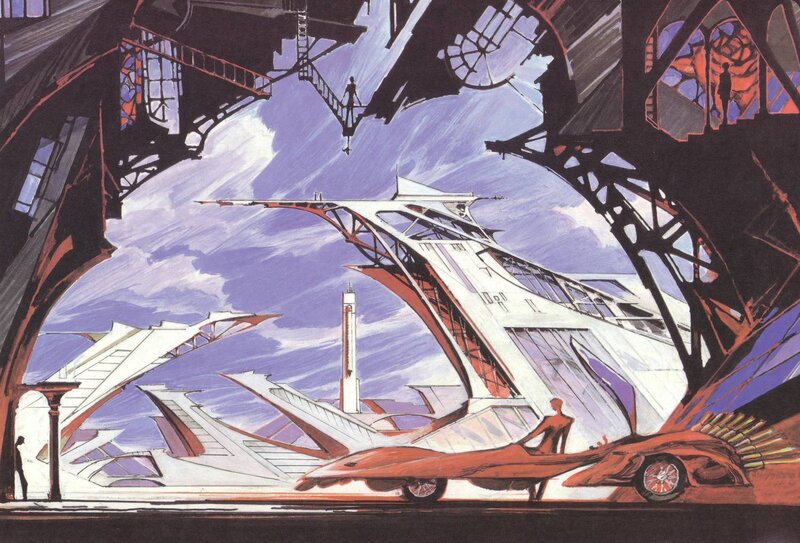 futuristic cityscape concept