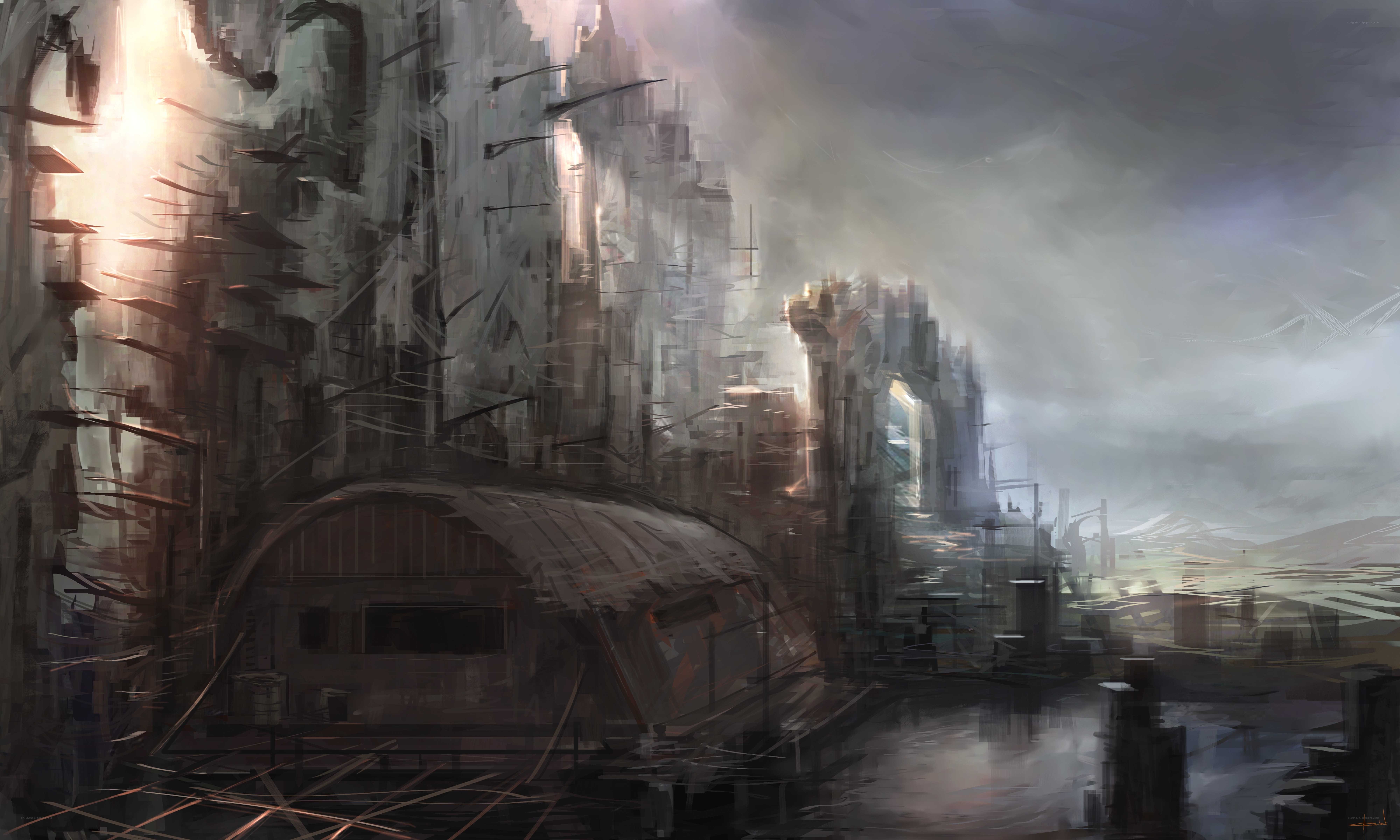 futuristic cityscape concept
