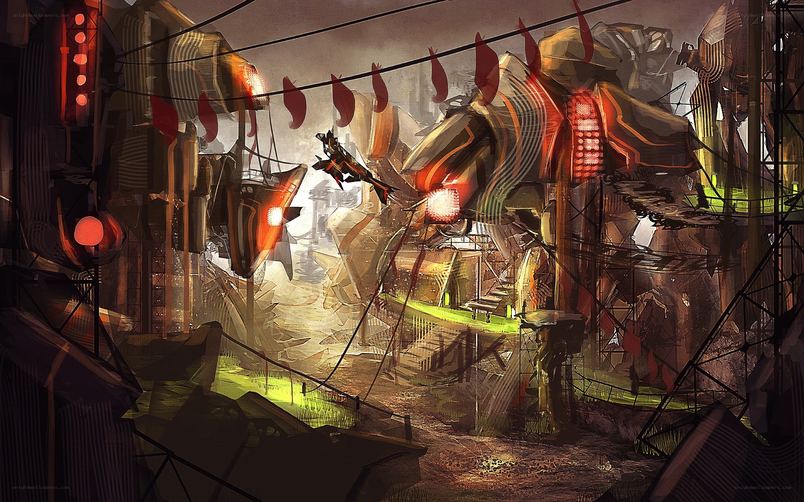futuristic cityscape concept