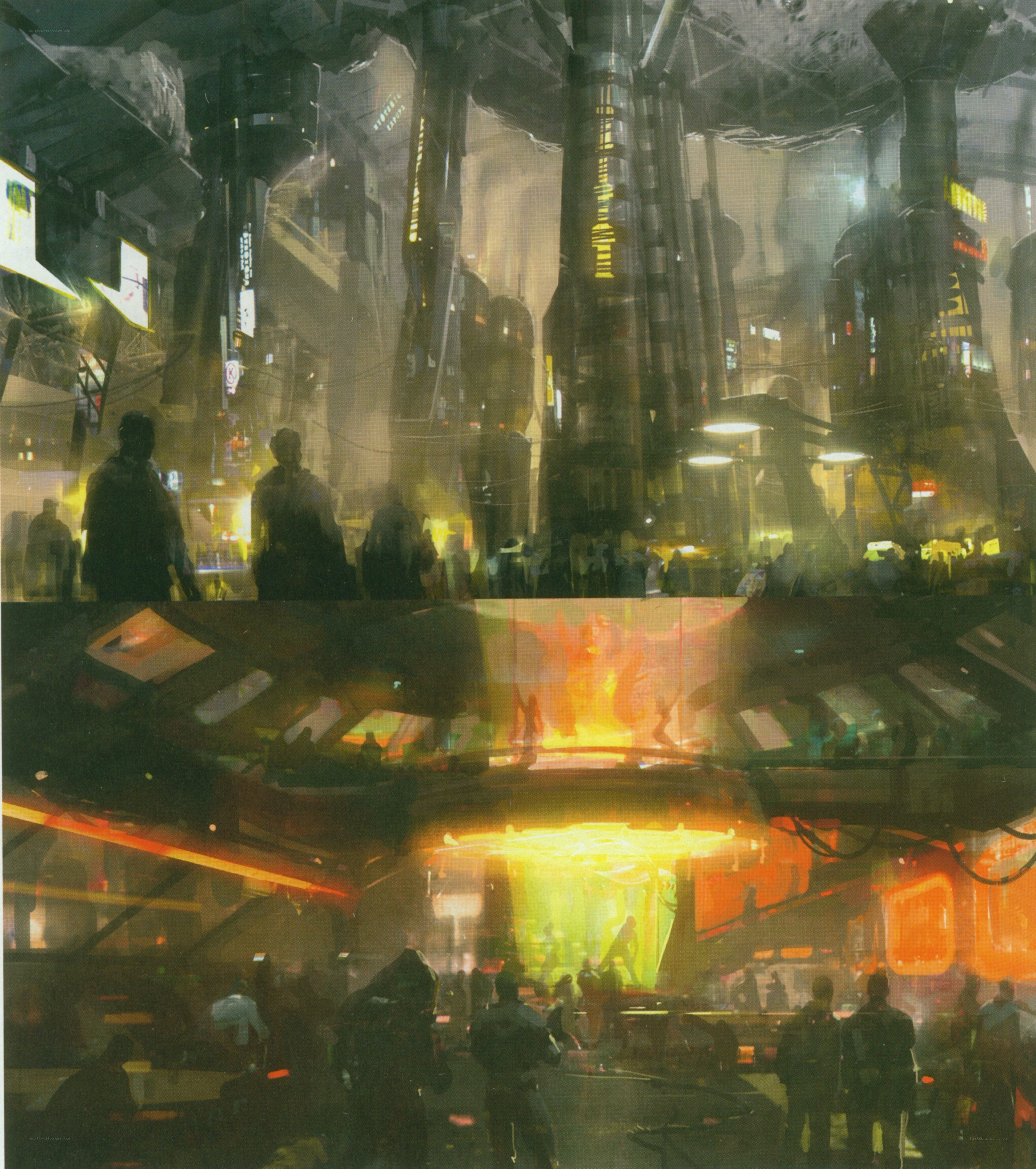 futuristic cityscape concept art