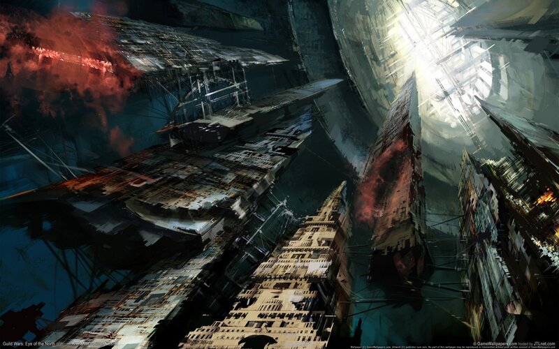 Futuristic cityscape concept art