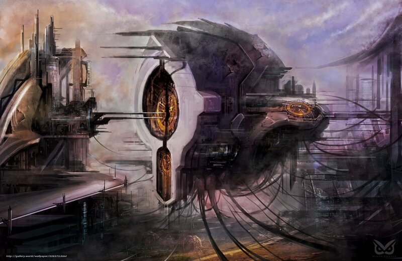 futuristic cityscape concept