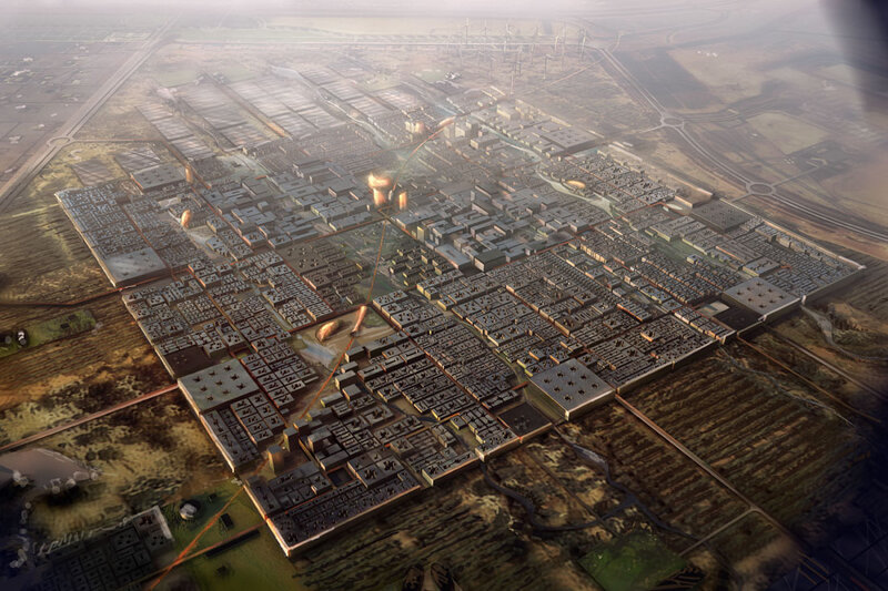 futuristic cityscape design