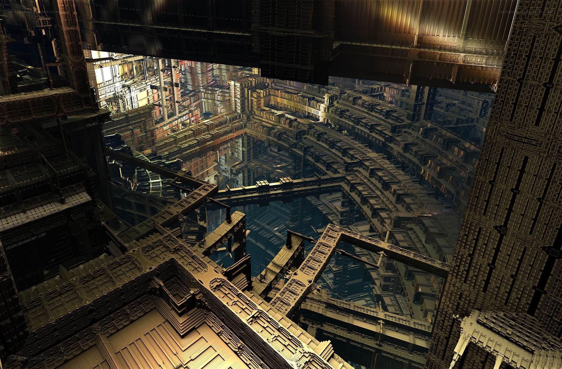 futuristic cityscape from above