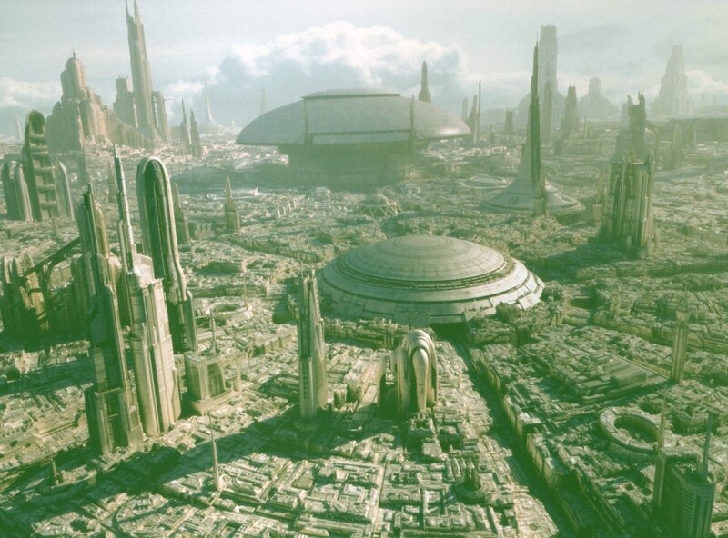 futuristic cityscape from star wars