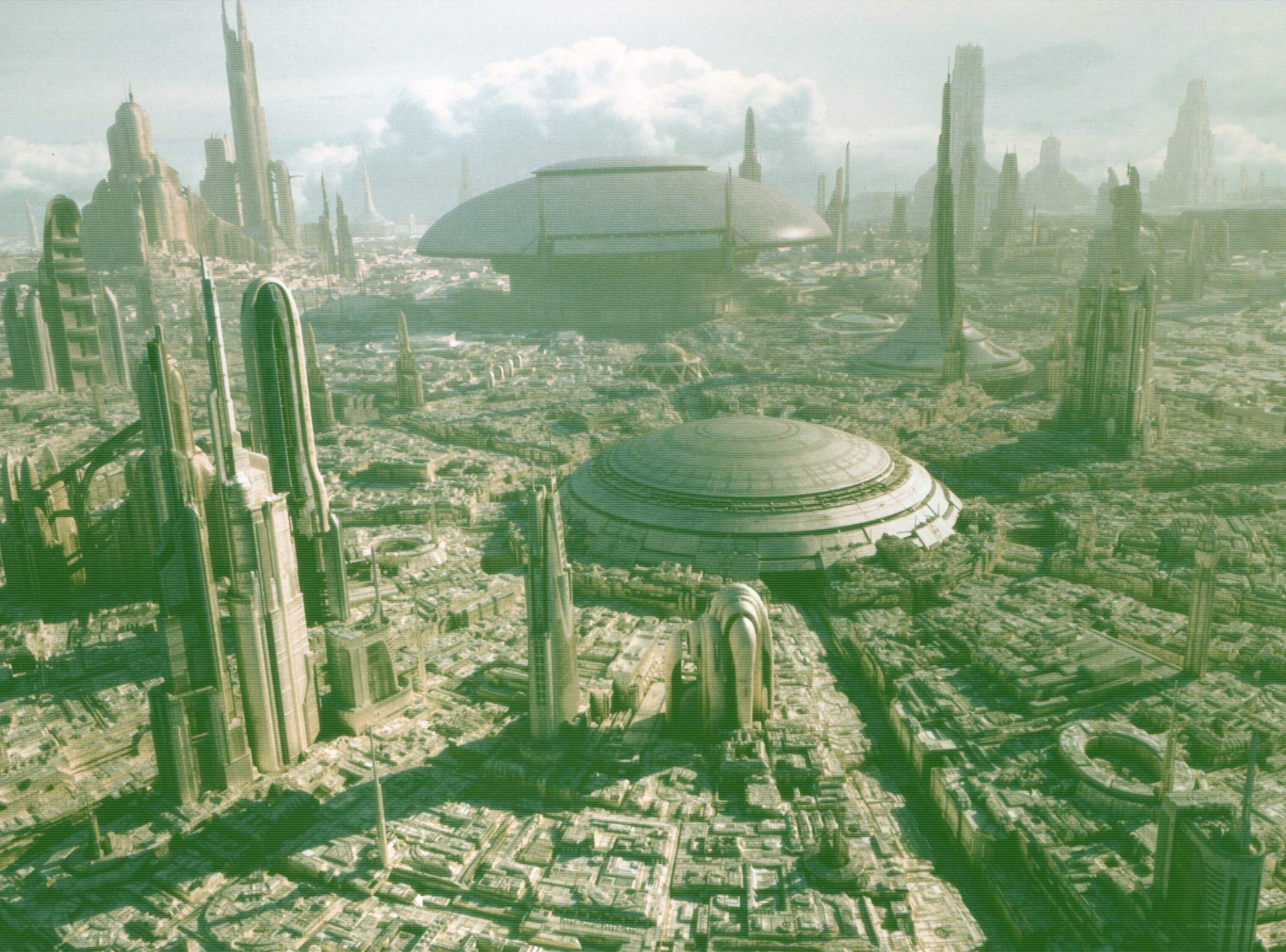 futuristic cityscape from star wars