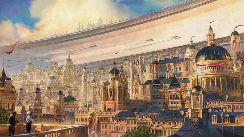 Futuristic Cityscape — Gold, Grand
