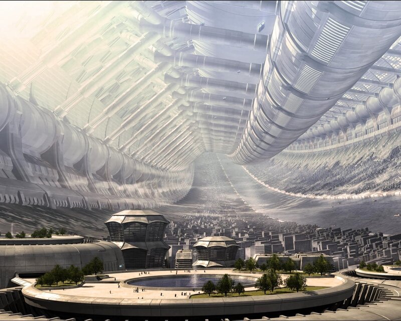 Futuristic Cityscape — Gray, Dramatic, Digital Art, Buildings
