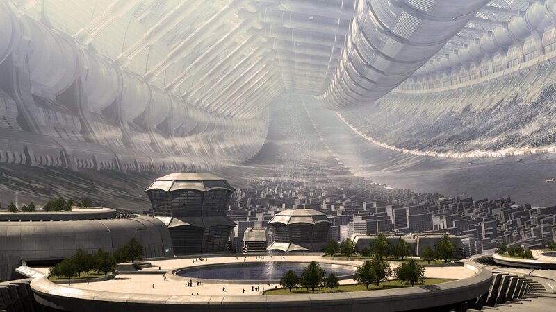 Futuristic Cityscape — Gray, Dramatic, Digital Art, City, Building