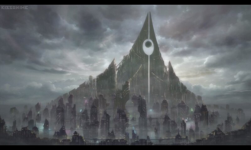 Futuristic Cityscape — Gray, Dramatic, Night, Anime