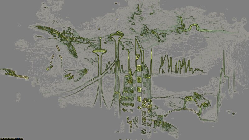 Futuristic Cityscape — Gray, Dystopian, Digital Art