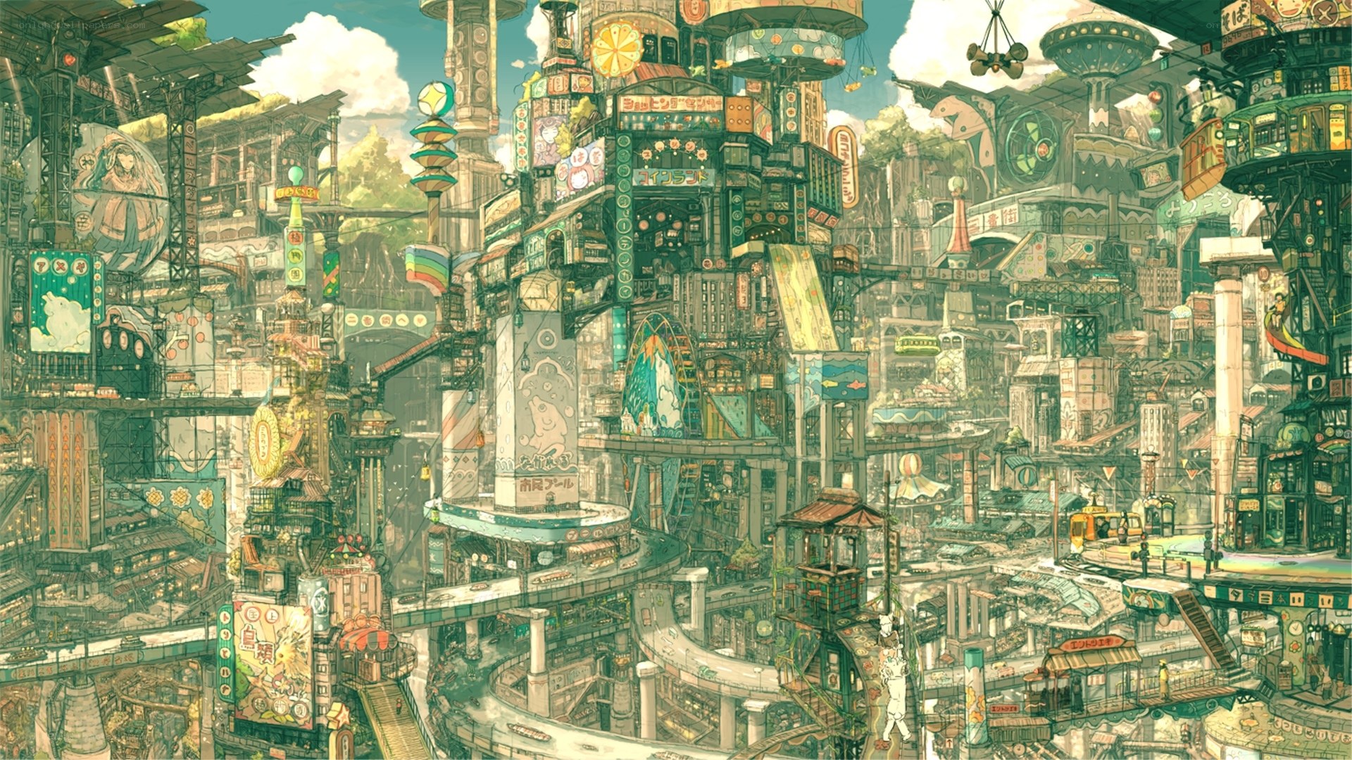futuristic cityscape illustration