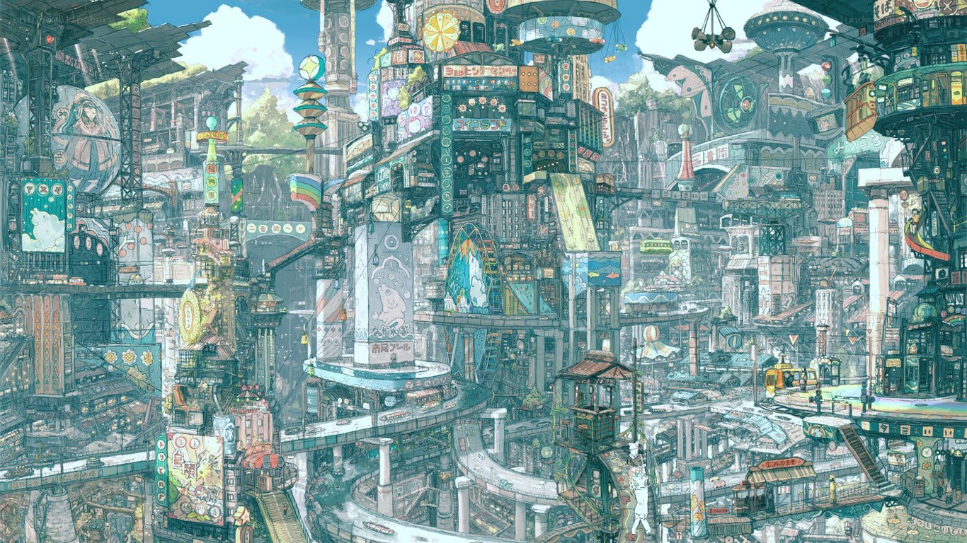 futuristic cityscape illustration