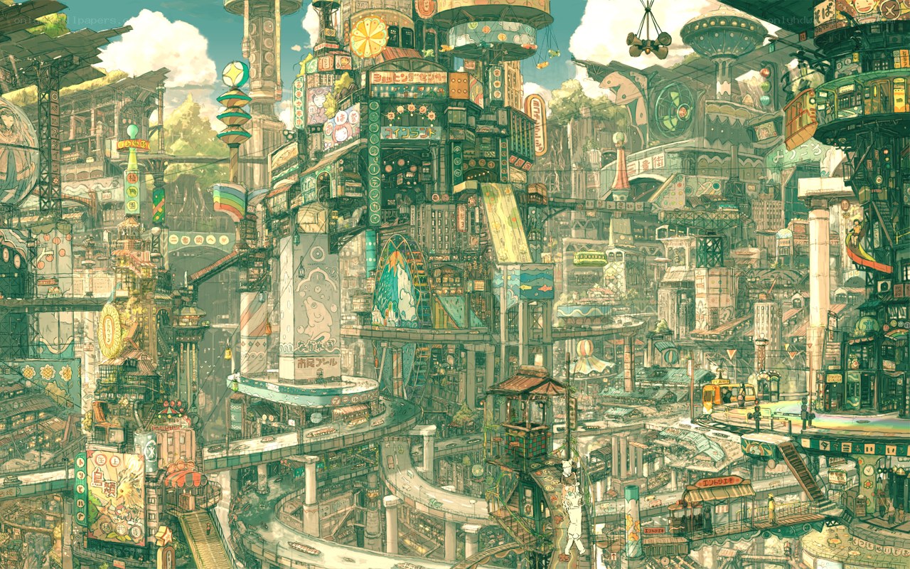 futuristic cityscape illustration