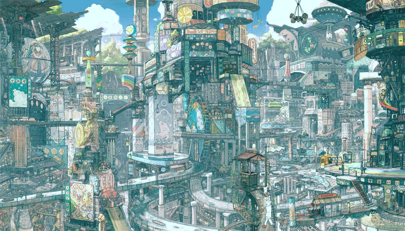 futuristic cityscape illustration