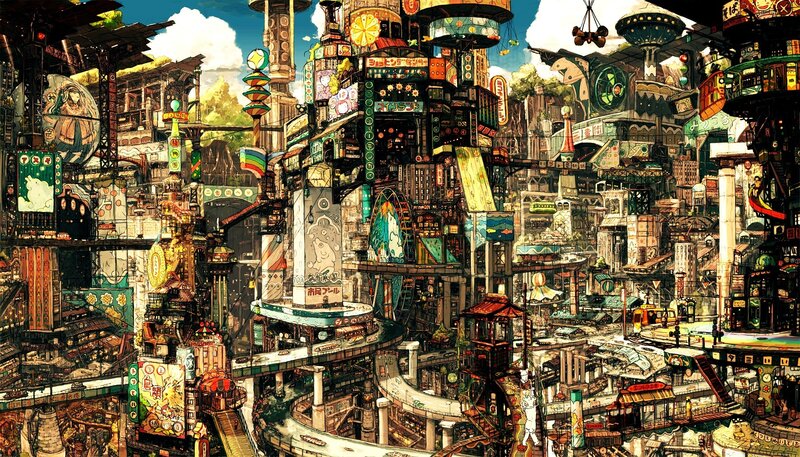 futuristic cityscape illustration
