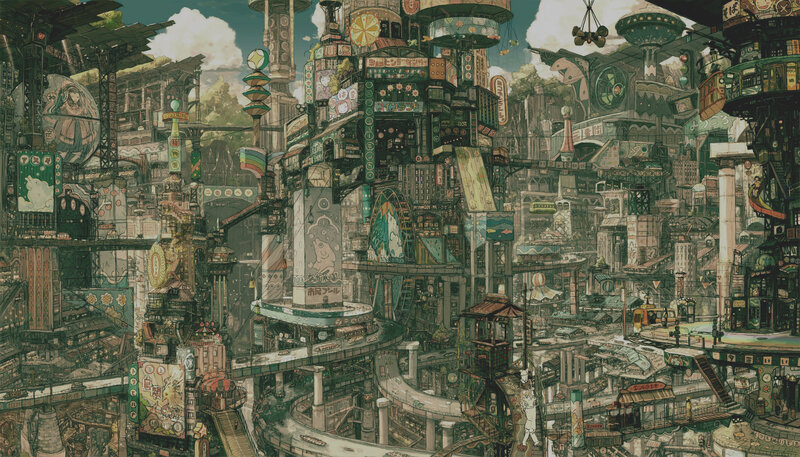 futuristic cityscape illustration