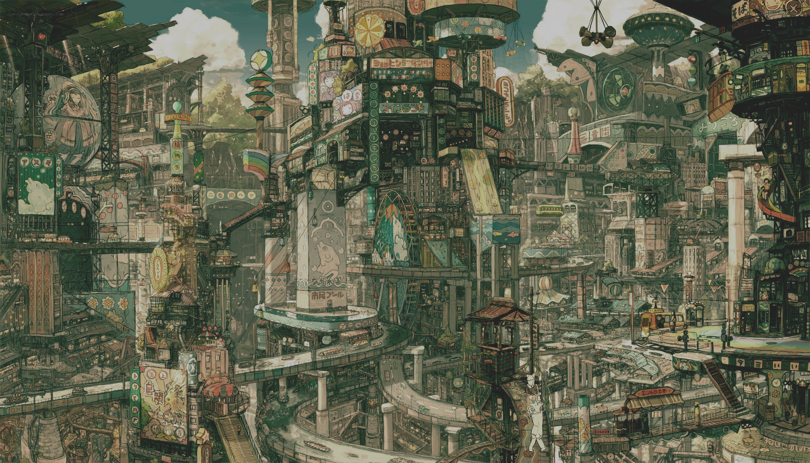 futuristic cityscape illustration