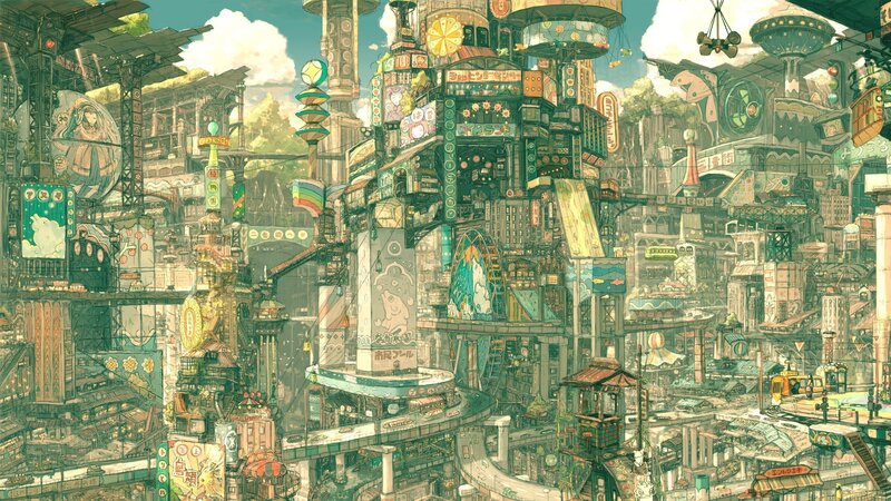 futuristic cityscape illustration