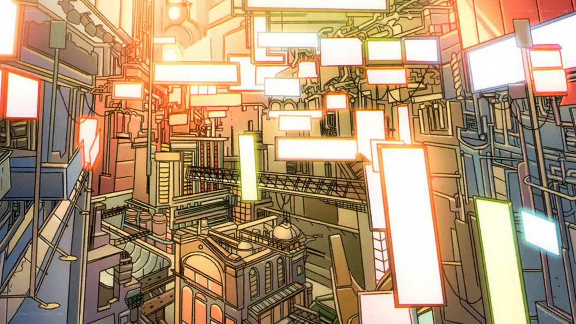 futuristic cityscape illustration