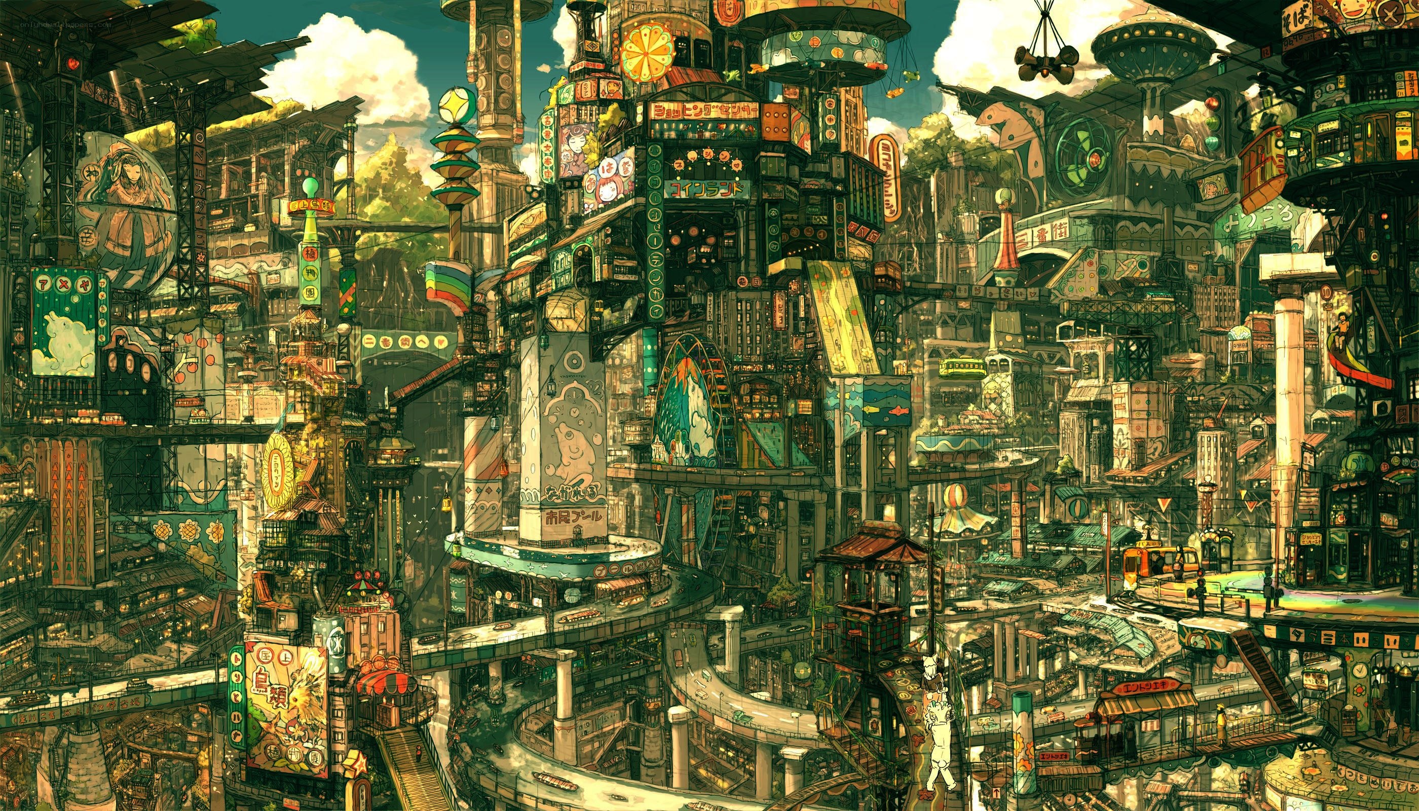 futuristic cityscape illustration
