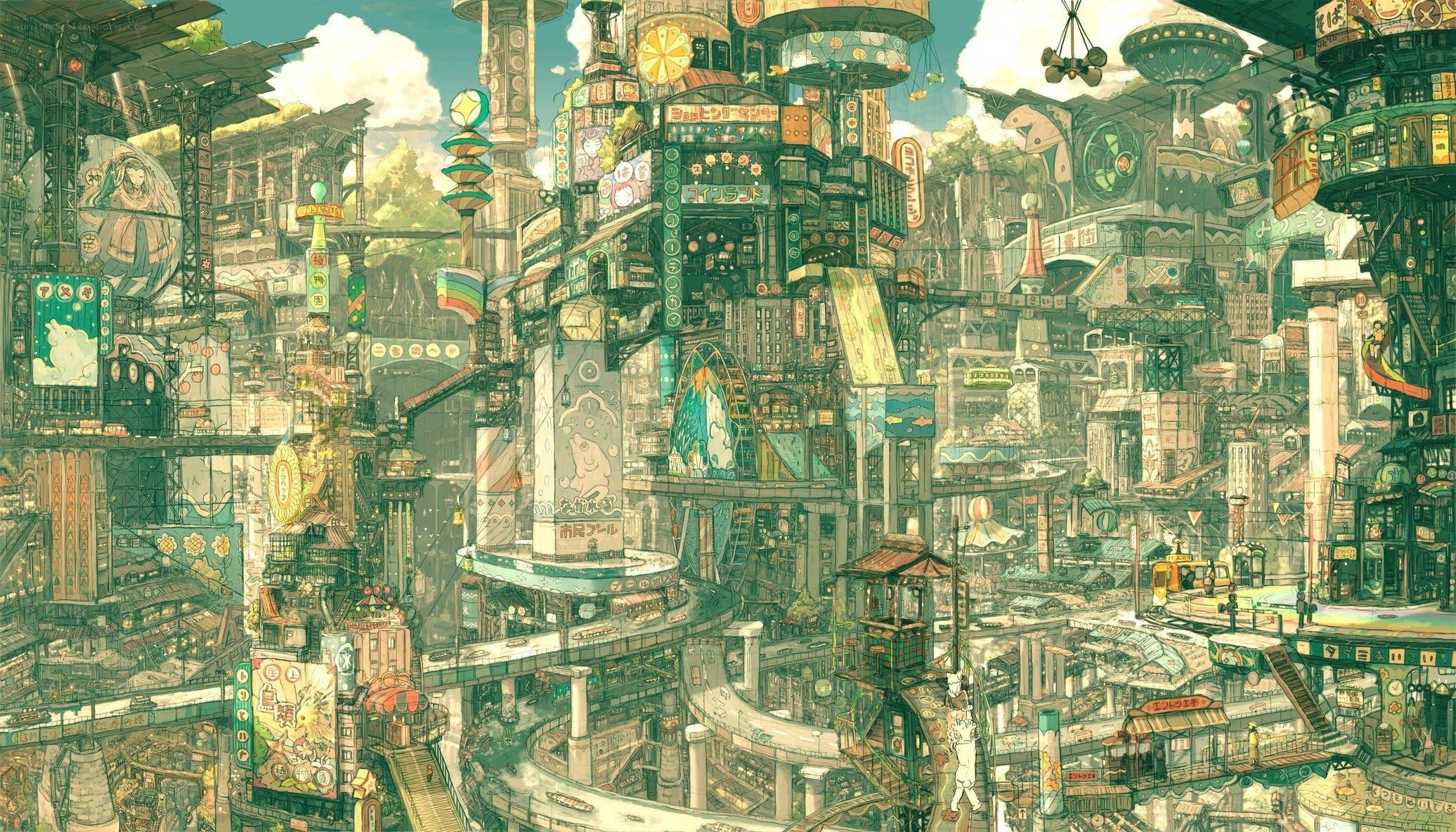 futuristic cityscape illustration