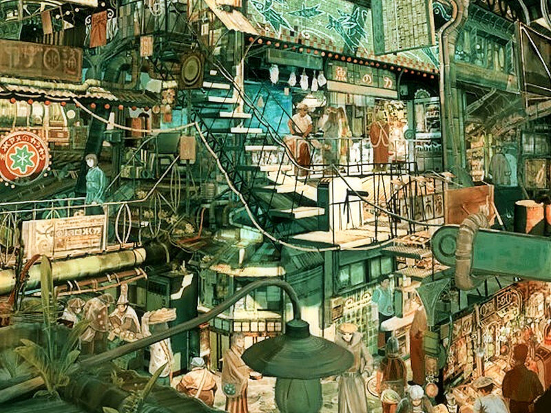futuristic cityscape illustration