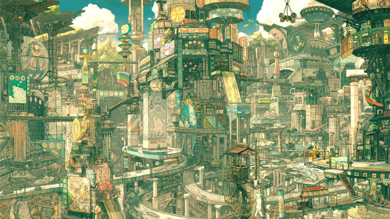 futuristic cityscape illustration