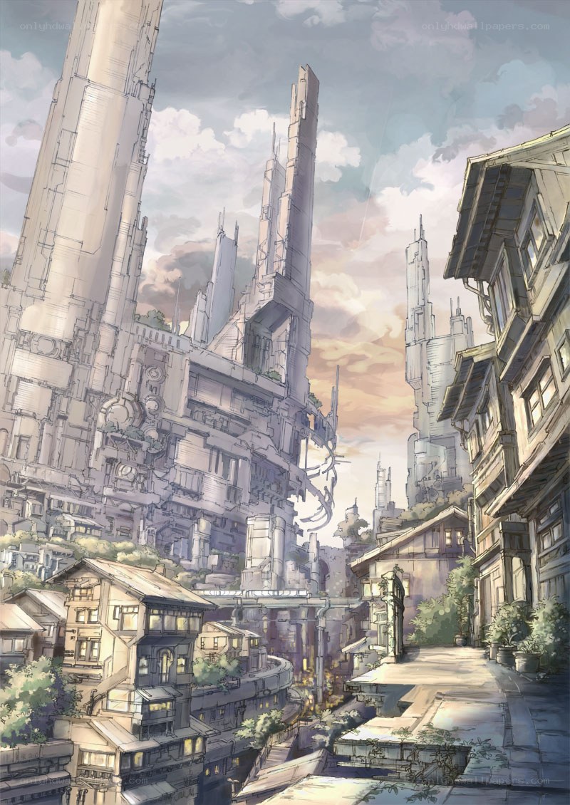 futuristic cityscape illustration
