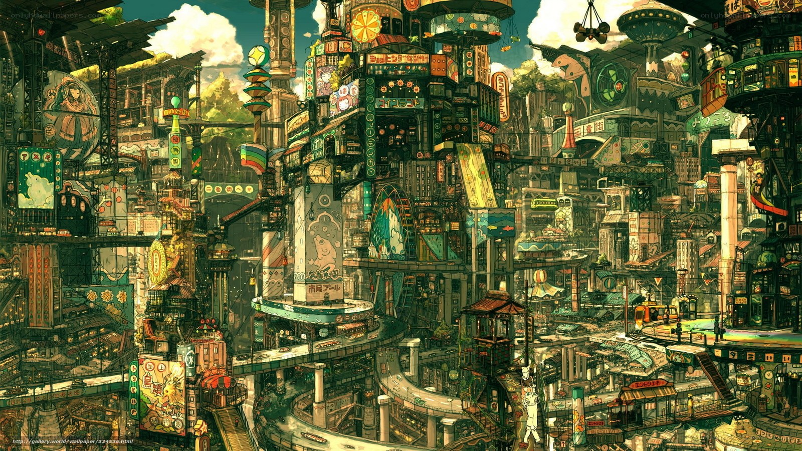 futuristic cityscape illustration