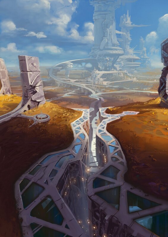 futuristic cityscape landscape