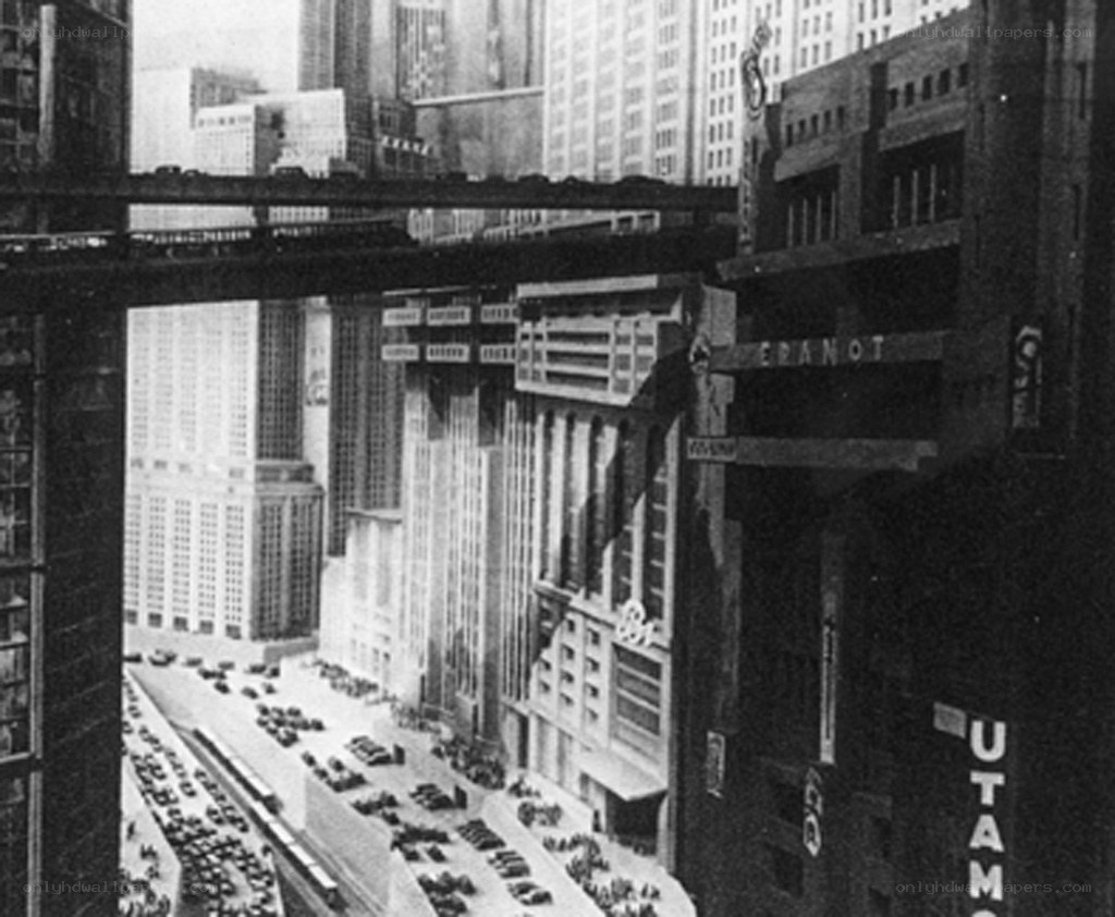 futuristic cityscape model