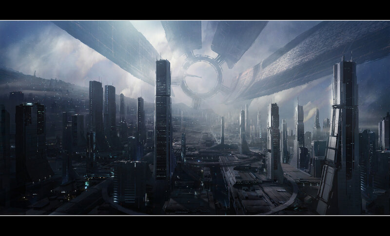 Futuristic Cityscape — Night