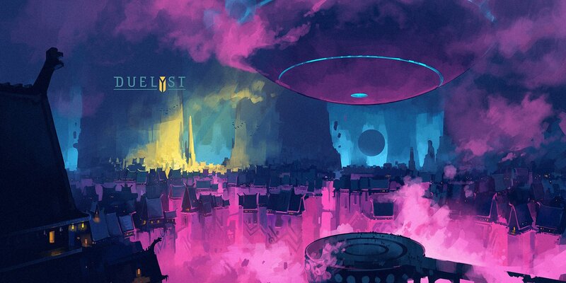 Futuristic Cityscape — Purple, Dramatic, Night, Digital Art, City