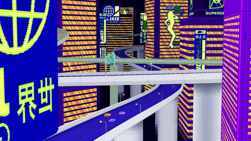 Futuristic Cityscape — Purple, Vibrant, Energetic